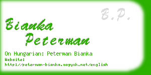 bianka peterman business card